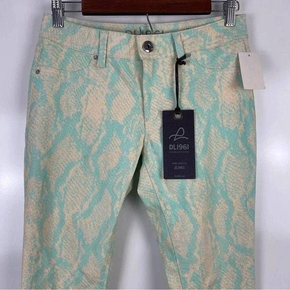 NEW DL1961 Snakeskin Print Emma Leggings Skinny Jeans Size 28 - Picture 6 of 9